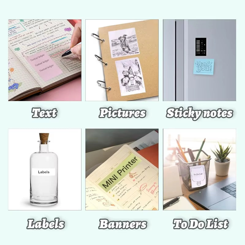 High-Quality Thermal Adhesive Sticker Paper for Mini Printers – 57X25mm Coreless Inkless Black Print Paper for Creative Projects and Receipts