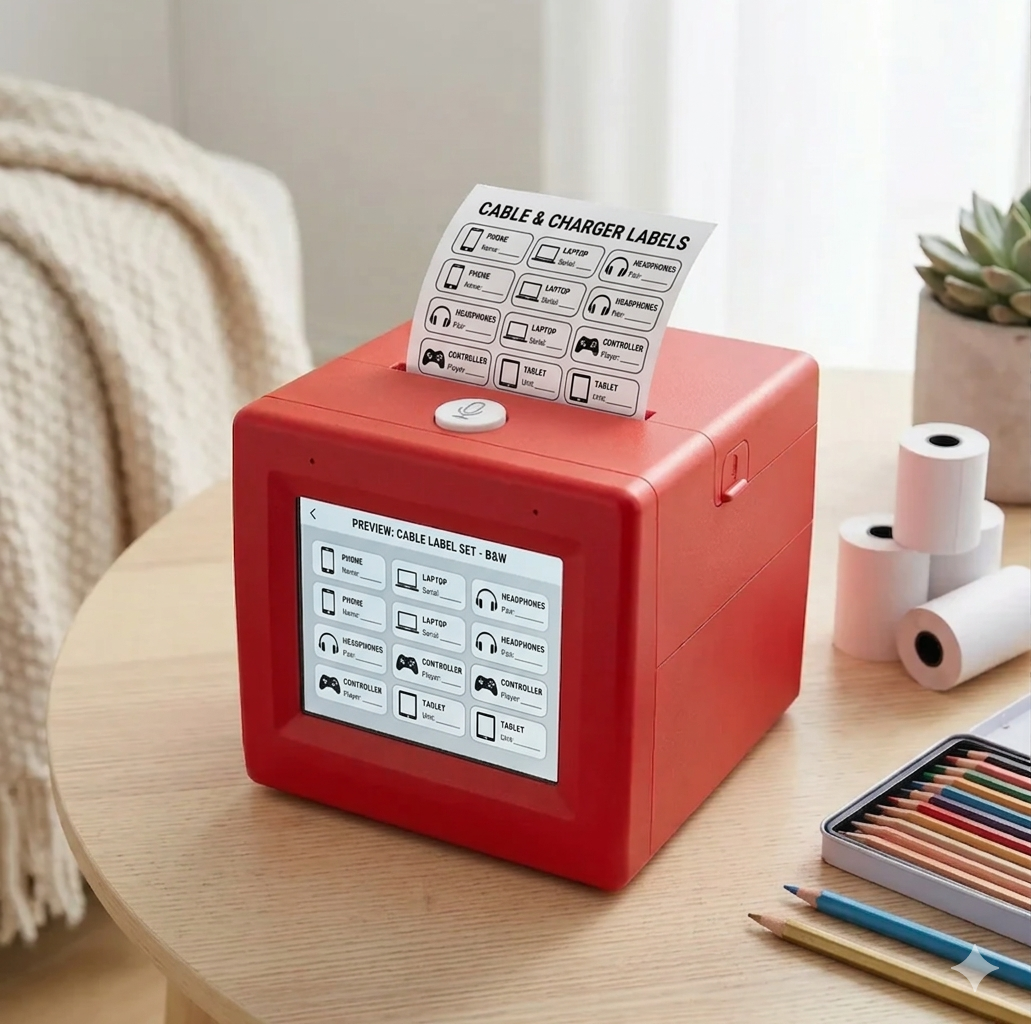 Revolutionary AI Voice Sticker Printer - Your Portable Thermal Label Maker for Creative Labeling and Organization