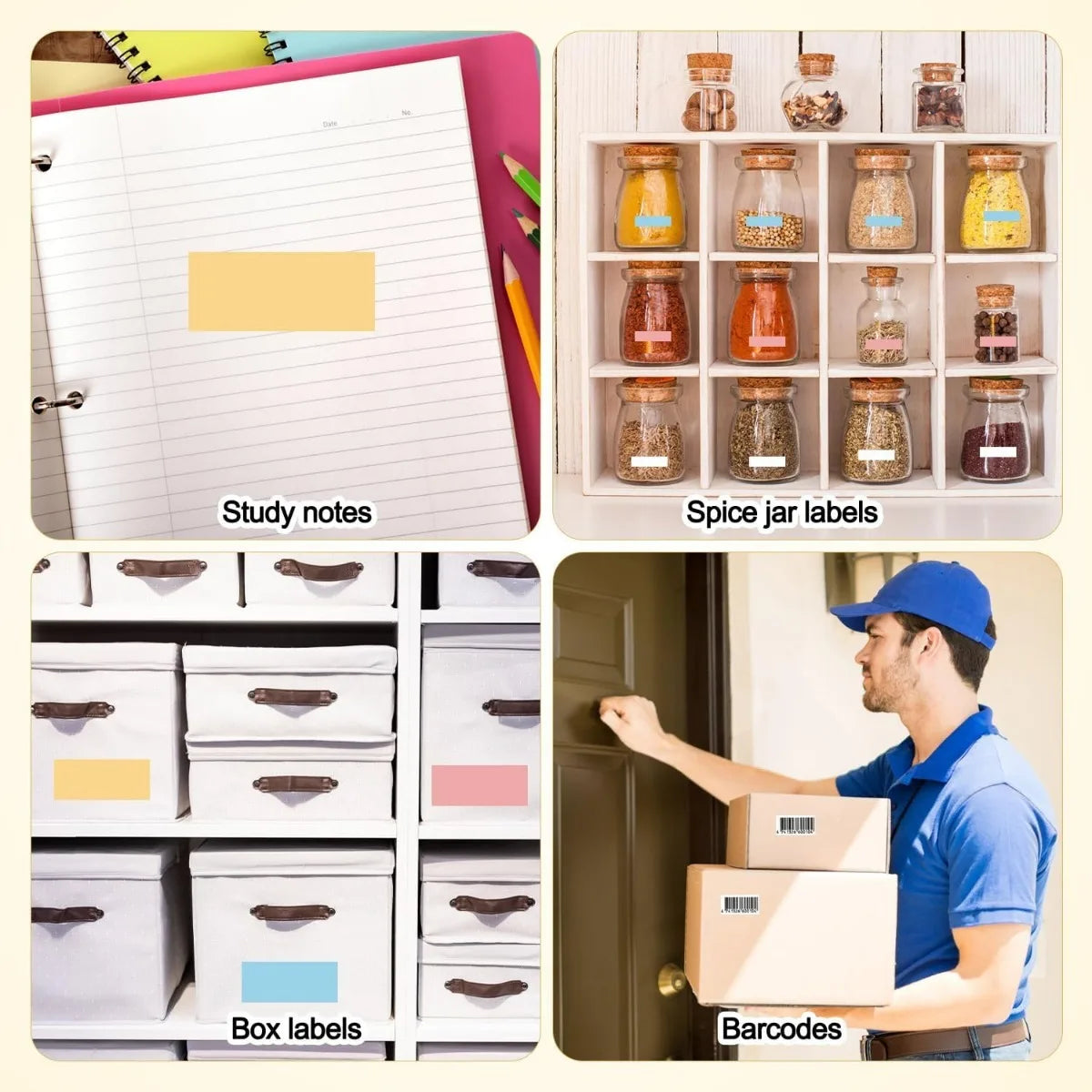 Vibrant Thermal Photo Printing Sticker Paper - Self-Adhesive 57x25mm for Portable Printers & Instant Cameras in Pink, Blue, Yellow, and White