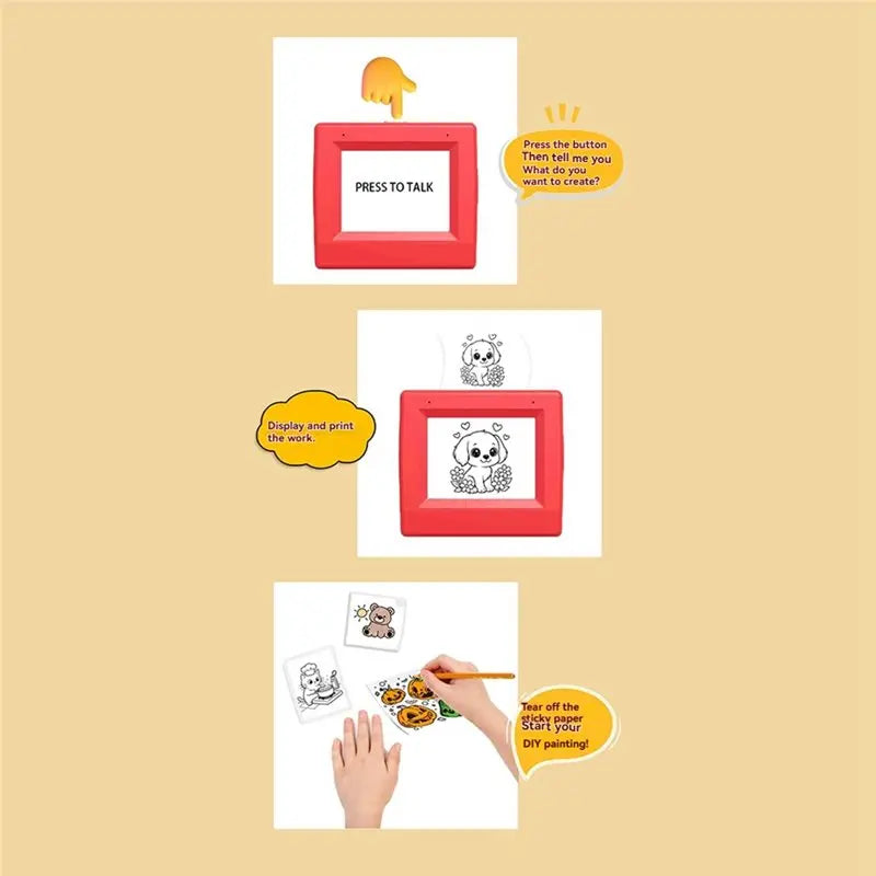 Revolutionary AI Voice Sticker Printer - Your Portable Thermal Label Maker for Creative Labeling and Organization