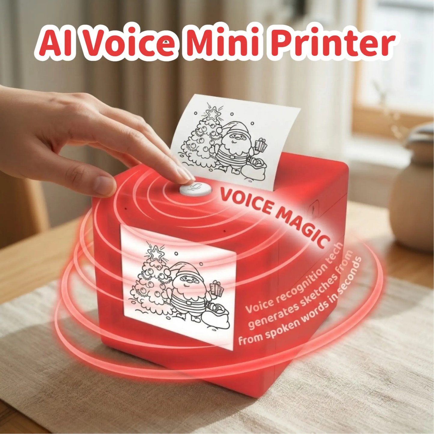Revolutionary AI Voice Sticker Printer - Your Portable Thermal Label Maker for Creative Labeling and Organization